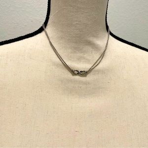 Tiffany double strand infinity necklace